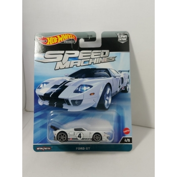 Hot Wheels 1:64 Speed Machines - Ford GT #4 white